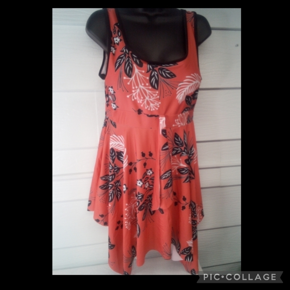 Orange one piece swimsuit